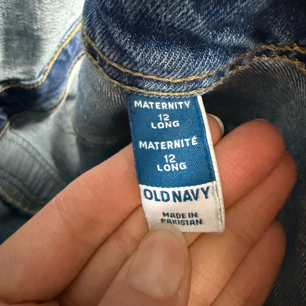 Old Navy Blue Denim Maternity Overalls - Picture 6 of 7